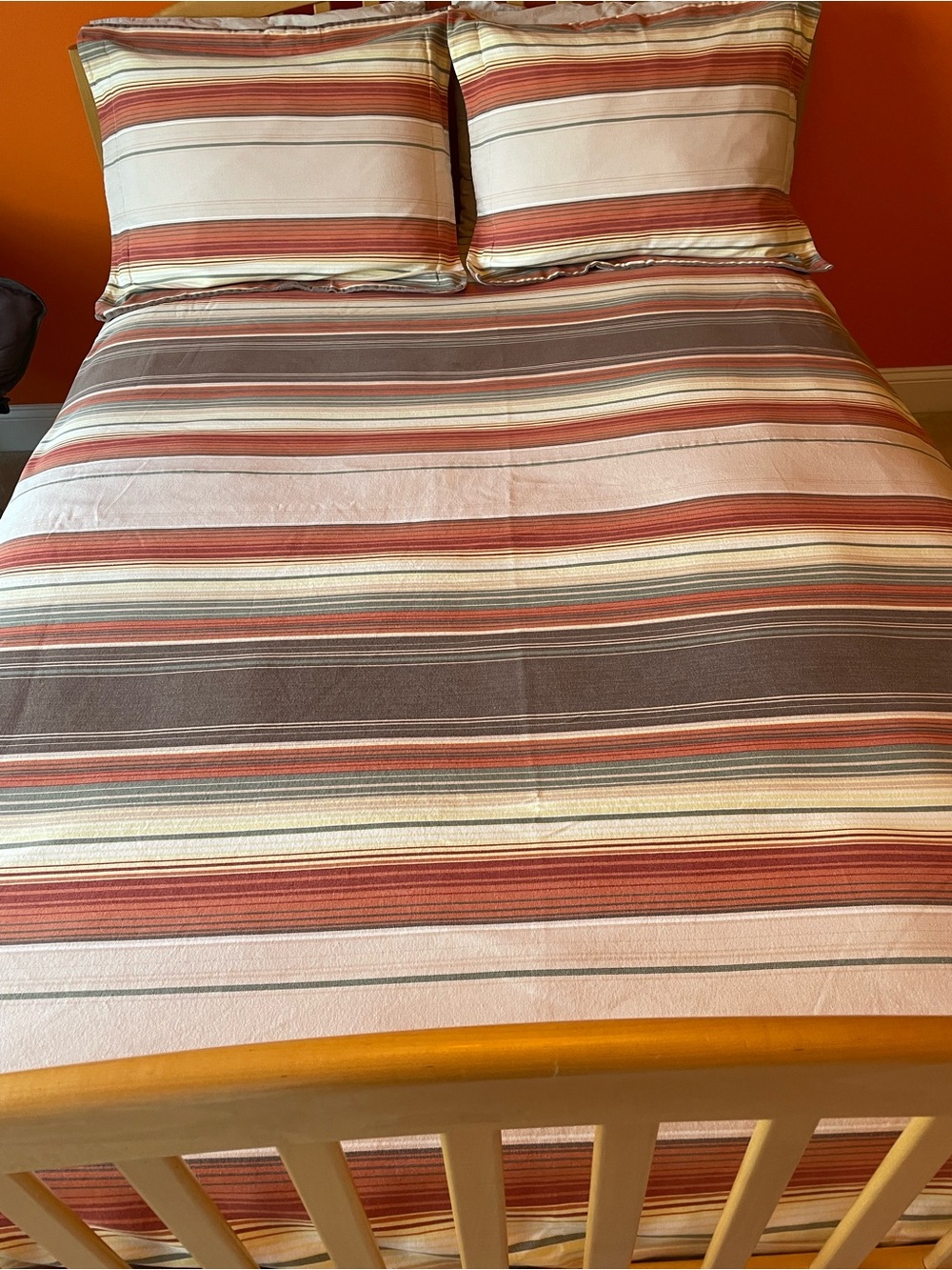 Pottery Barn Clayton Striped Full/Queen Duvet Cover and 2 Shams